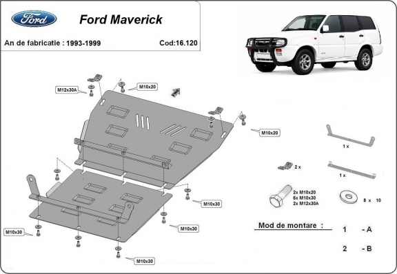 Acél motorvédőlemez Ford Maverick