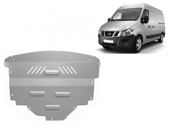 Aluminium motor, kapcsolószekrény védőlemez Nissan Interstar