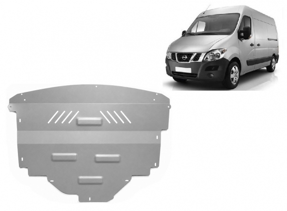 Aluminium motor, kapcsolószekrény védőlemez Nissan NV400