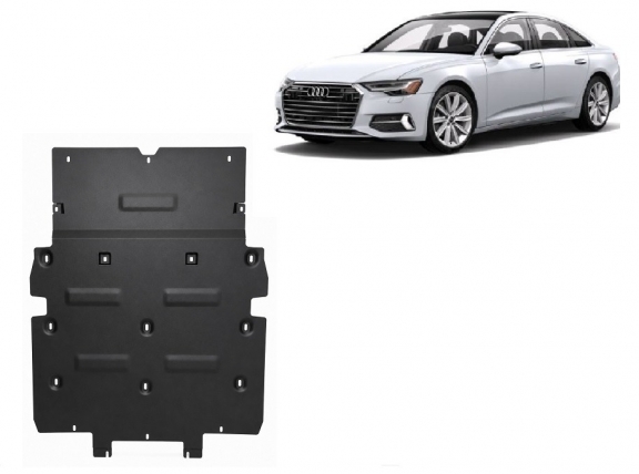 Acél motor, hűtő védőlemez Audi A6