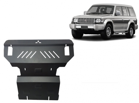 Acél motor, hűtő védőlemez Mitsubishi Pajero 2 