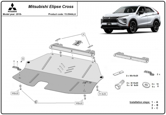 Motor, karter- védő Alumíniumlemez Mitsubishi Eclipse Cross