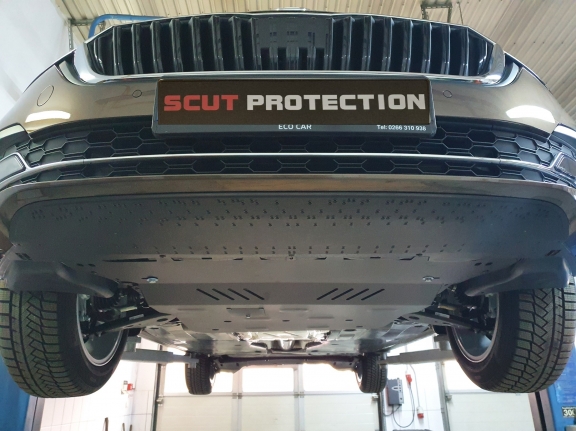 Acél motor, kapcsolószekrény, hűtő védőlemez Skoda Superb 4