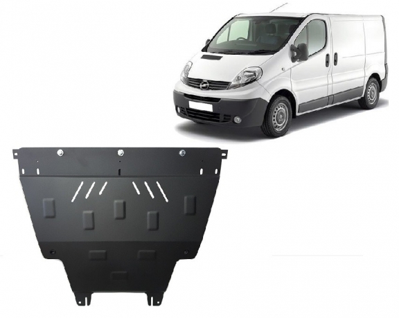 Acél motor, kapcsolószekrény, hűtő védőlemez Opel Vivaro