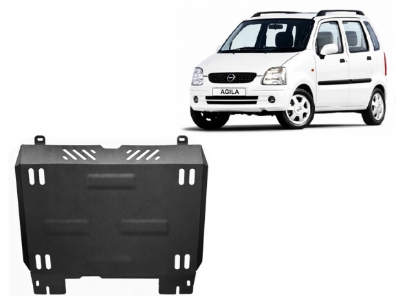 Acél motor, kapcsolószekrény védőlemez Opel Agila (H00)