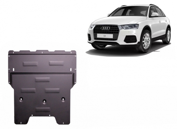 Acél motor, kapcsolószekrény, hűtő védőlemez Audi Q3