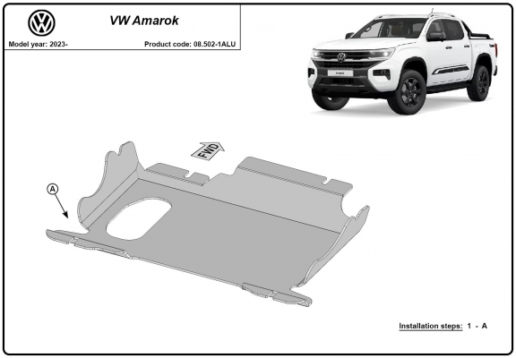 Alumínium Motorvédőlemez Volkswagen Amarok