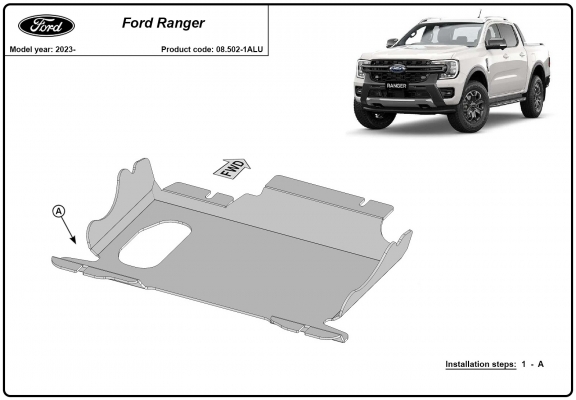 Alumínium Motorvédőlemez Ford Ranger