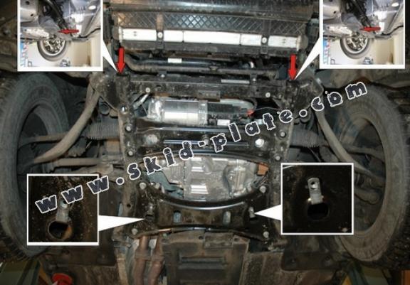 Acél motor-, hűtő védőlemez BMW X4