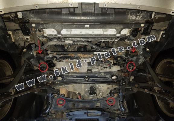Acél motor-, hűtő védőlemez BMW X4