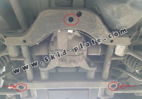 Acél hátsó differenciálmű védőlemez - RWD Mercedes ML W163