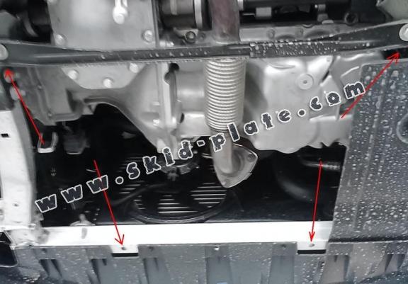 Acél motor, kapcsolószekrény védőlemez Opel Corsa E