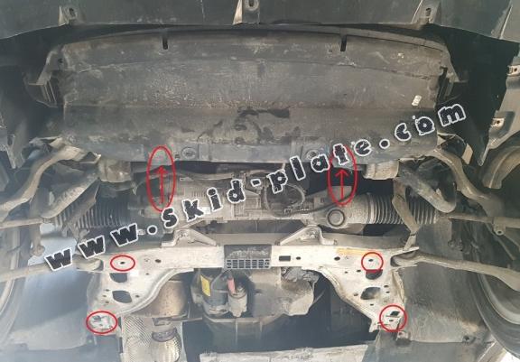 Acél motor, sebbeségváltó, hütő, első lökhárító védőlemez BMW Seria 1 E81;E87;E82
