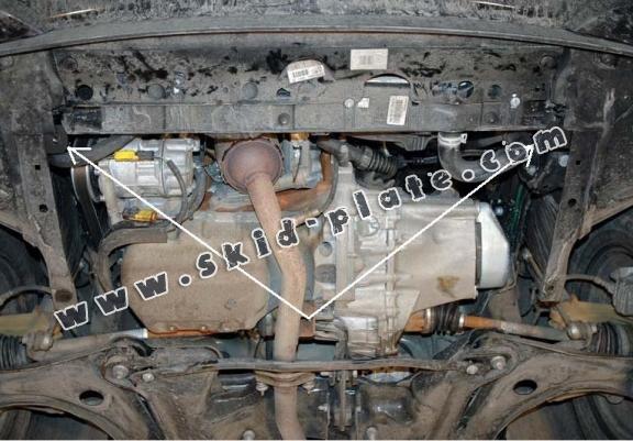 Acél motor, kapcsolószekrény védőlemez Citroen DS3
