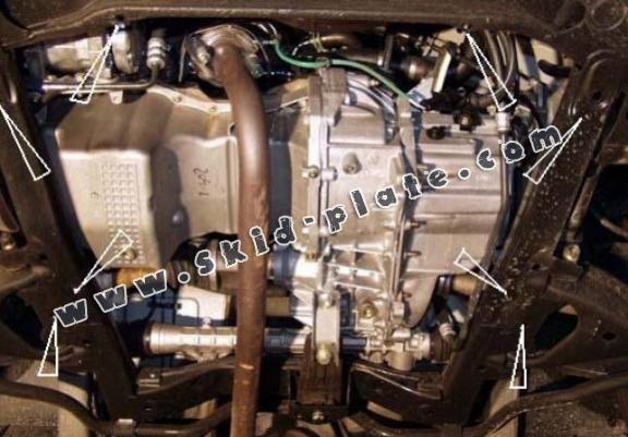 Acél motor, kapcsolószekrény védőlemez Dacia Logan 1