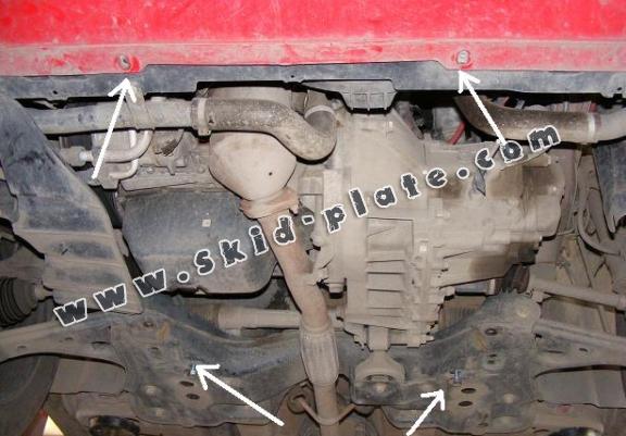 Acél motor, kapcsolószekrény, hütő védőlemez Fiat Punto