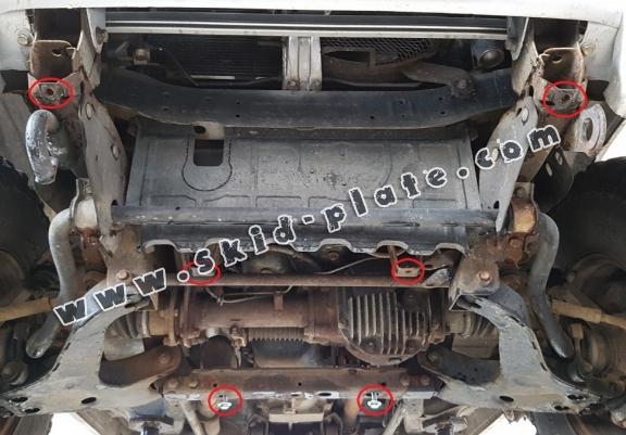 Acél motor, hütő védőlemez Mitsubishi Pajero 3 (V60, V70)