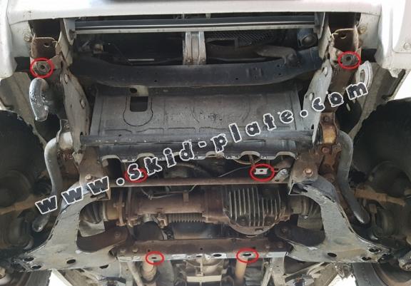 Acél motor, hütő védőlemez Mitsubishi Pajero 3 (V60, V70)