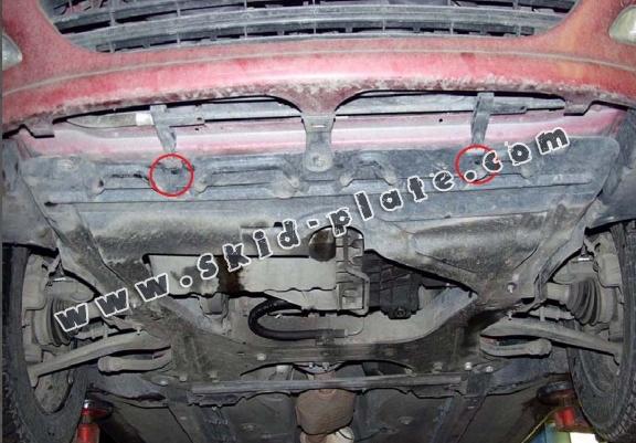 Acél motor, sebbeségváltó, hütő, első lökhárító védőlemez Peugeot 406