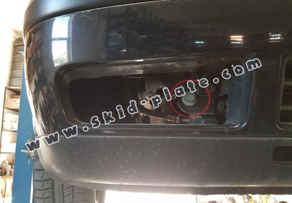 Acél motor, sebbeségváltó, hütő, első lökhárító védőlemez VW Golf  mk4