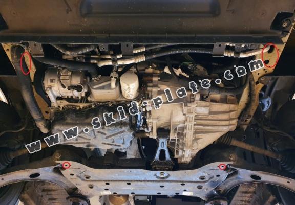 Acél motor, sebbeségváltó, hütő, első lökhárító védőlemez Ford Transit Custom