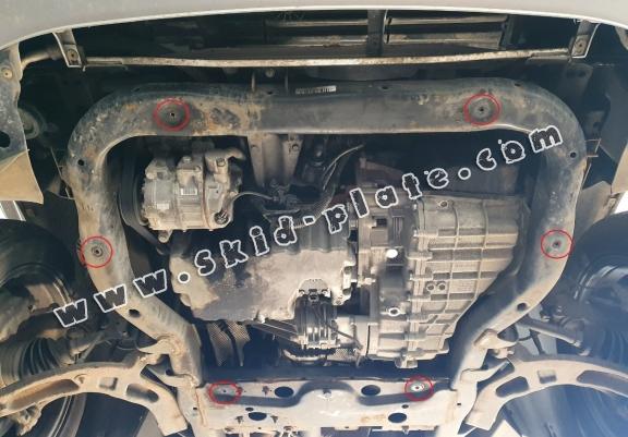 Acél motor, sebbeségváltó, hütő, első lökhárító védőlemez Volkswagen Caravelle T5