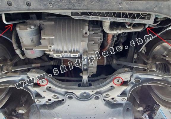 Acél motor, kapcsolószekrény védőlemez VW Up