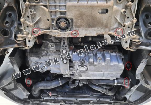Acél kapcsolószekrény, hütő védőlemez  VW Jetta