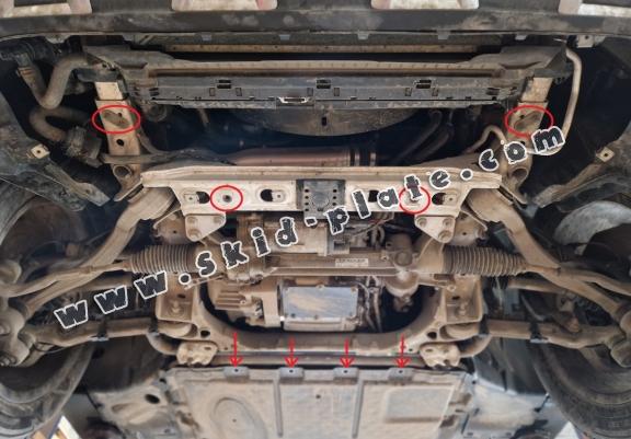 Acél motor hütő, első lökhárító védőlemez Mercedes GLC Coupe X253