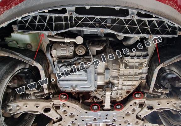 Acél motor, sebbeségváltó, hütő, első lökhárító védőlemez Kia Sorento UM