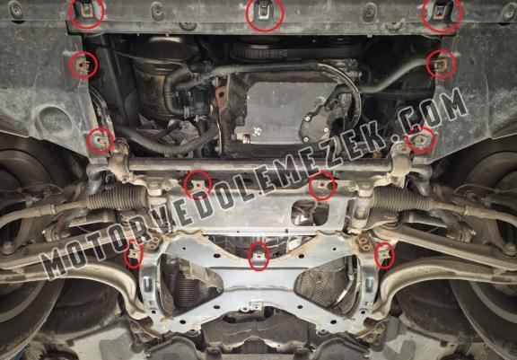 Acél motor, hűtő védőlemez Audi Q5