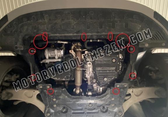 Acél motor, sebességváltó, hűtő védőlemez Fiat 600