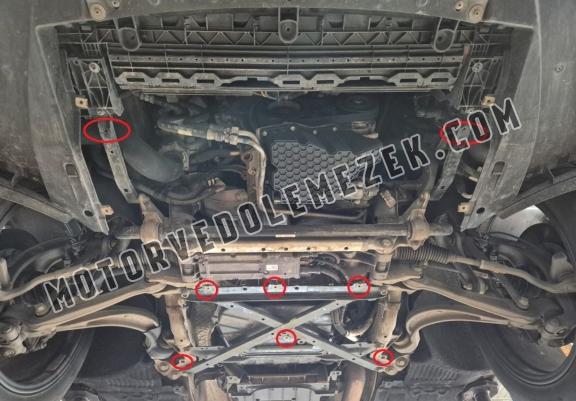 Acél motor, hűtő védőlemez Porsche Macan