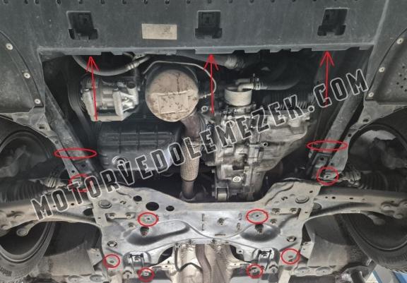 Acél motor, sebbeségváltó, hütő, első lökhárító védőlemez Peugeot 308
