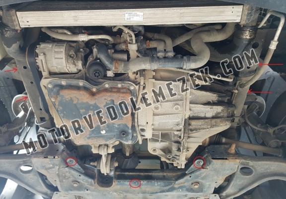 Acél motor, sebbeségváltó, hütő, első lökhárító védőlemez Nissan NV400