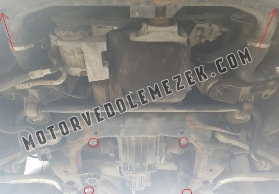 Acél kapcsolószekrény védőlemez Audi A4 B7- manuelle