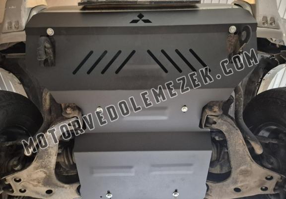 Steel skid plate for the protection of the engine and the radiator for Mitsubishi Pajero 3 (V60, V70)