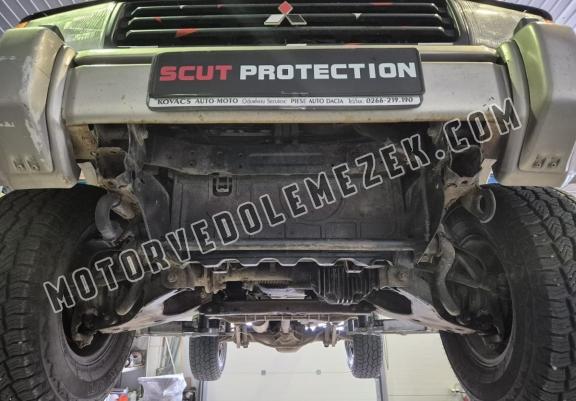 Steel skid plate for the protection of the engine and the radiator for Mitsubishi Pajero 3 (V60, V70)