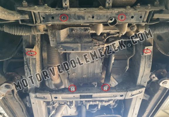 Steel gearbox skid plate for SsangYong Rexton