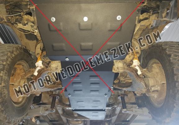 Steel gearbox skid plate for Toyota Land Cruiser J90 - only for 3 doors model