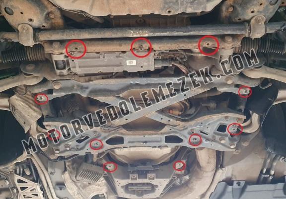 Steel gearbox skid plate for Audi A8