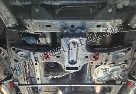 Steel gearbox and differential skid plate for Volkswagen Amarok -  V6 automat