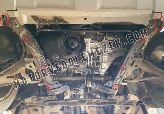 Acél motor, sebességváltó, hűtő, első lökhárító védőlemez Dacia Duster - 2,5 mm