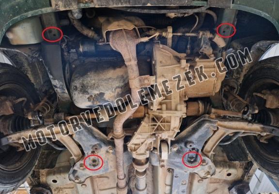 Steel skid plate for Fiat Panda 4x4