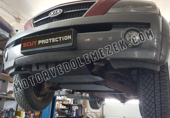 Steel skid plate for the protection of the engine and the radiator for Kia Sorento