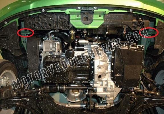 Steel skid plate for Mazda 2