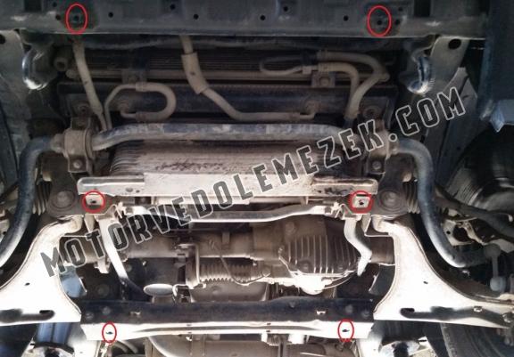 Steel skid plate for the protection of the engine and the radiator for Mitsubishi Pajero 4 (V80, V90)