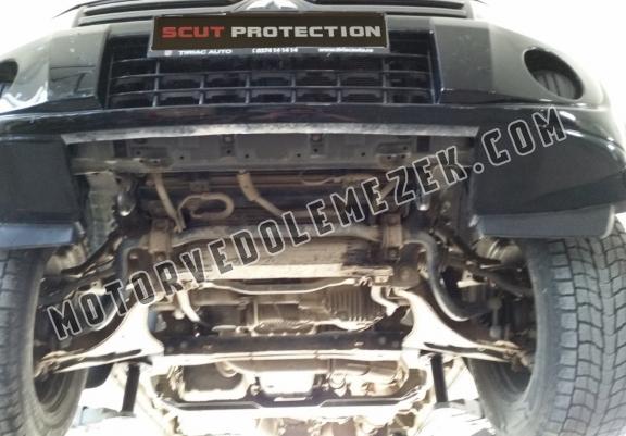 Steel skid plate for the protection of the engine and the radiator for Mitsubishi Pajero 4 (V80, V90)
