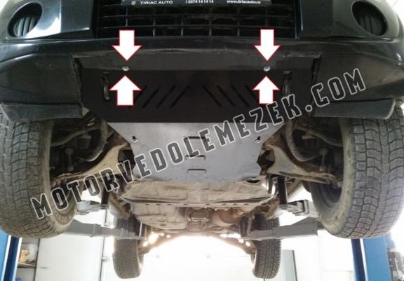 Steel skid plate for the protection of the engine and the radiator for Mitsubishi Pajero 4 (V80, V90)