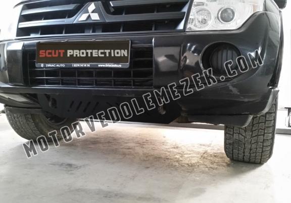 Steel skid plate for the protection of the engine and the radiator for Mitsubishi Pajero 4 (V80, V90)
